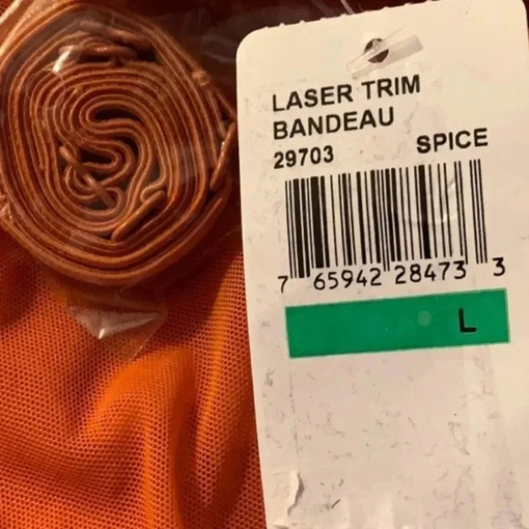 Fashion Forms Bandeau Bra Laser Trim Crop Top - Picture 8 of 8